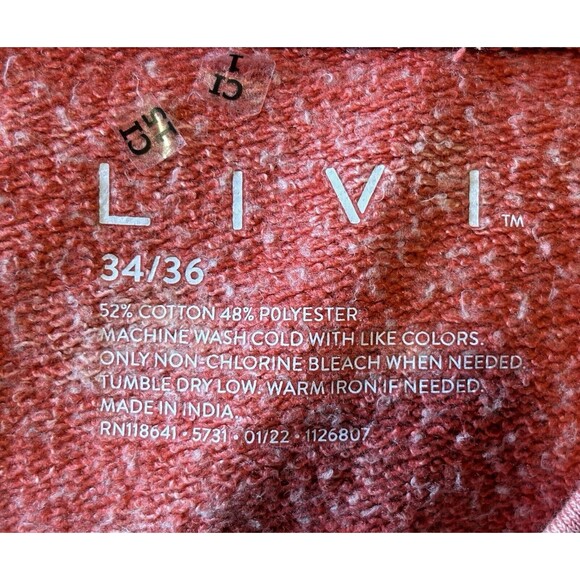 Lane Bryant Livi Sleeveless French Terry Jumpsuit Red POCKETS Plus 34/36 NWT - Picture 7 of 9